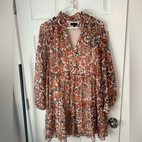 1. State Dresses & Skirts - 1. State Long Sleeve Floral Dress, size Large. Worn once.